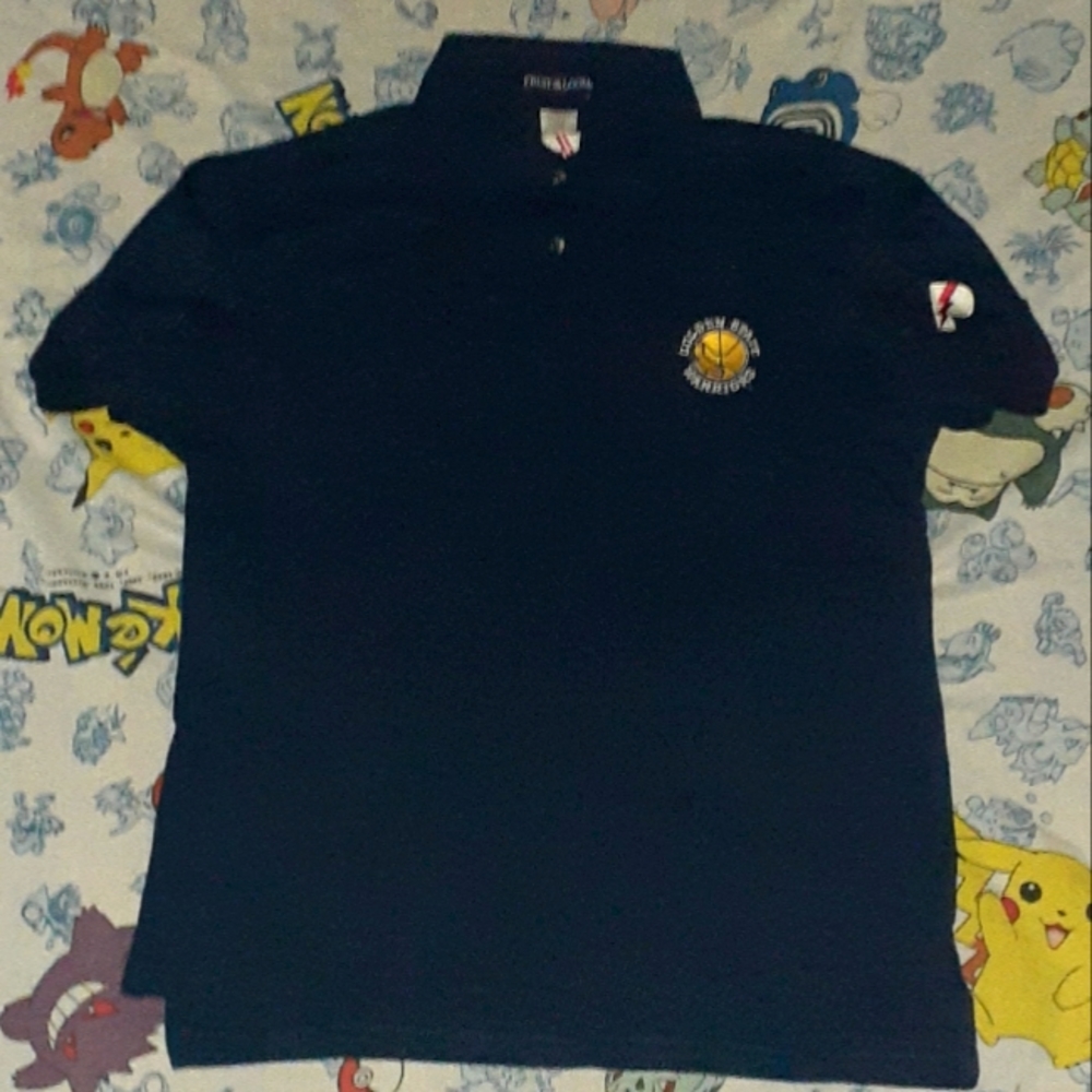 90s Golden State Warriors Pro Player Polo Shirt Vintage Basketball NBA Tee
